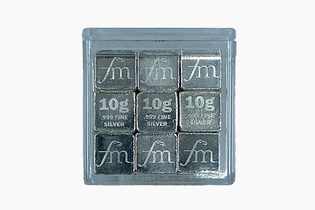 First Majestic 10 Gram Silver Cubes - 27 pieces
